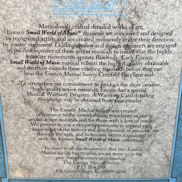 Vintage Enesco Music Box Mice Baking Plays Candy Man Baking Sweet Memories 1995 - Picture 11 of 16